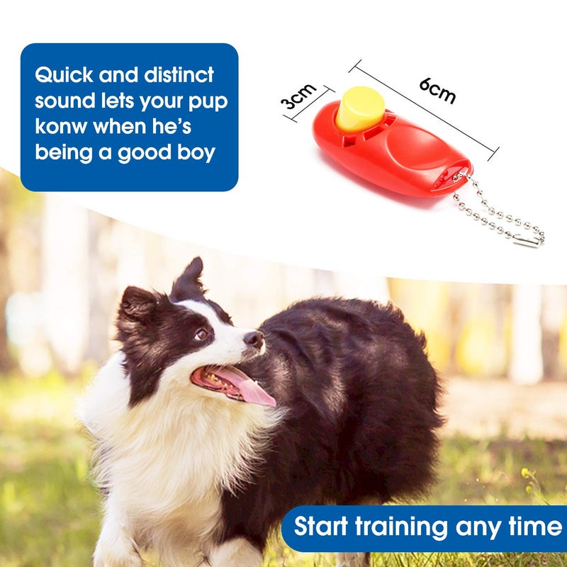 BAAPET 15/20/30/50/100 ft Long Dog Training Leash with Clickers for Small, Medium and Large Dogs or Cats (30 Feet, Red) - Image 5